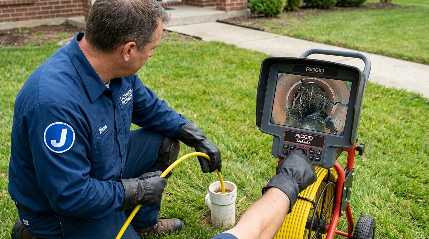 Sewer camera inspection being performed by Johns Plumbing LLC in Vidor